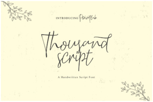 Thousand Script: A Handwritten Font That Elevates Small Business Branding
